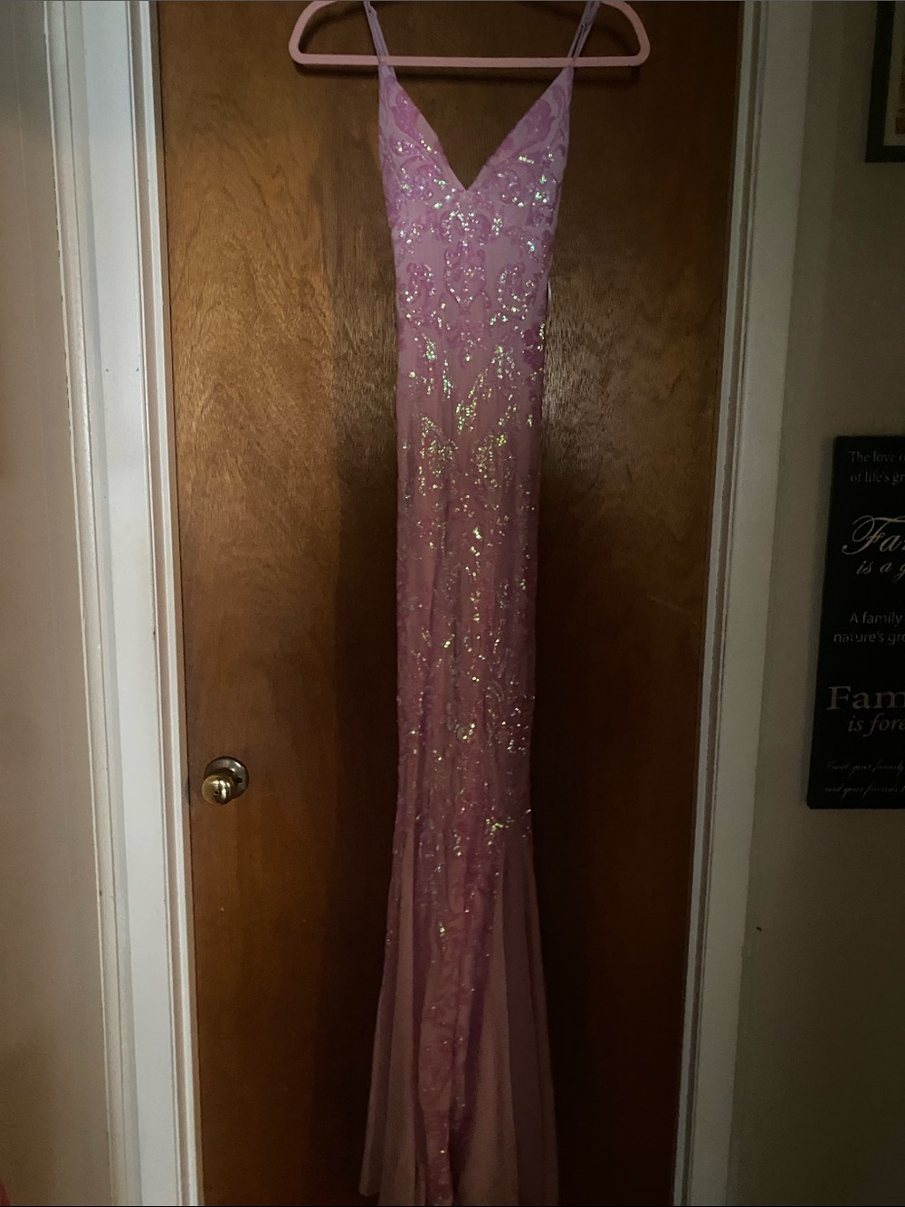 Windsor Pink Sequin Slip Maxi Dress
